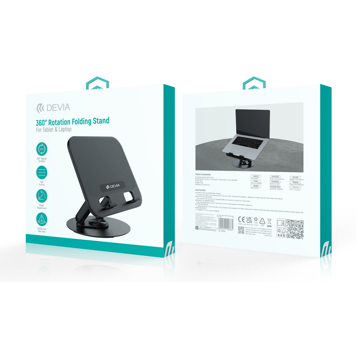 Devia Base para Laptop con rotacion 360°