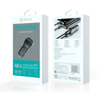 Devia Cargador de Carro PD30W+QC3.0 18W Metal con Cable