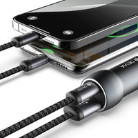 Devia Cargador de Carro PD30W+QC3.0 18W Metal con Cable