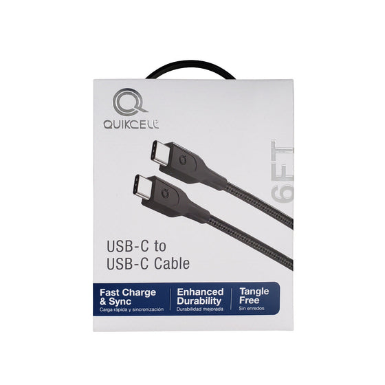 Cable Quikcell USB-C A TIPO C 1.8 mts