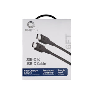 Quikcell Cable De Carga y Sincronización USB Tipo C a Tipo C 1m