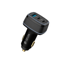 Cargar imagen en el visor de la galería, Devia Cargador de Auto carga rápida 115W USB+2T-C