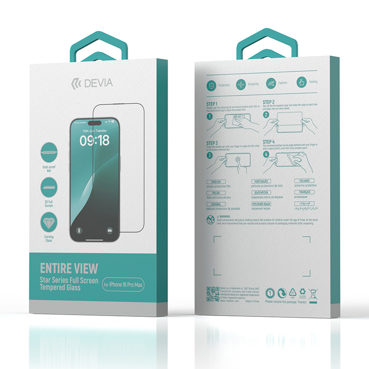 Devia Mica Tem Anti Static iPhone 16 Pro Max