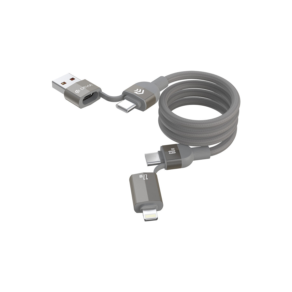 Devia Cable 4En1 Magnetic Usb-C-C-Ligt 1.2M