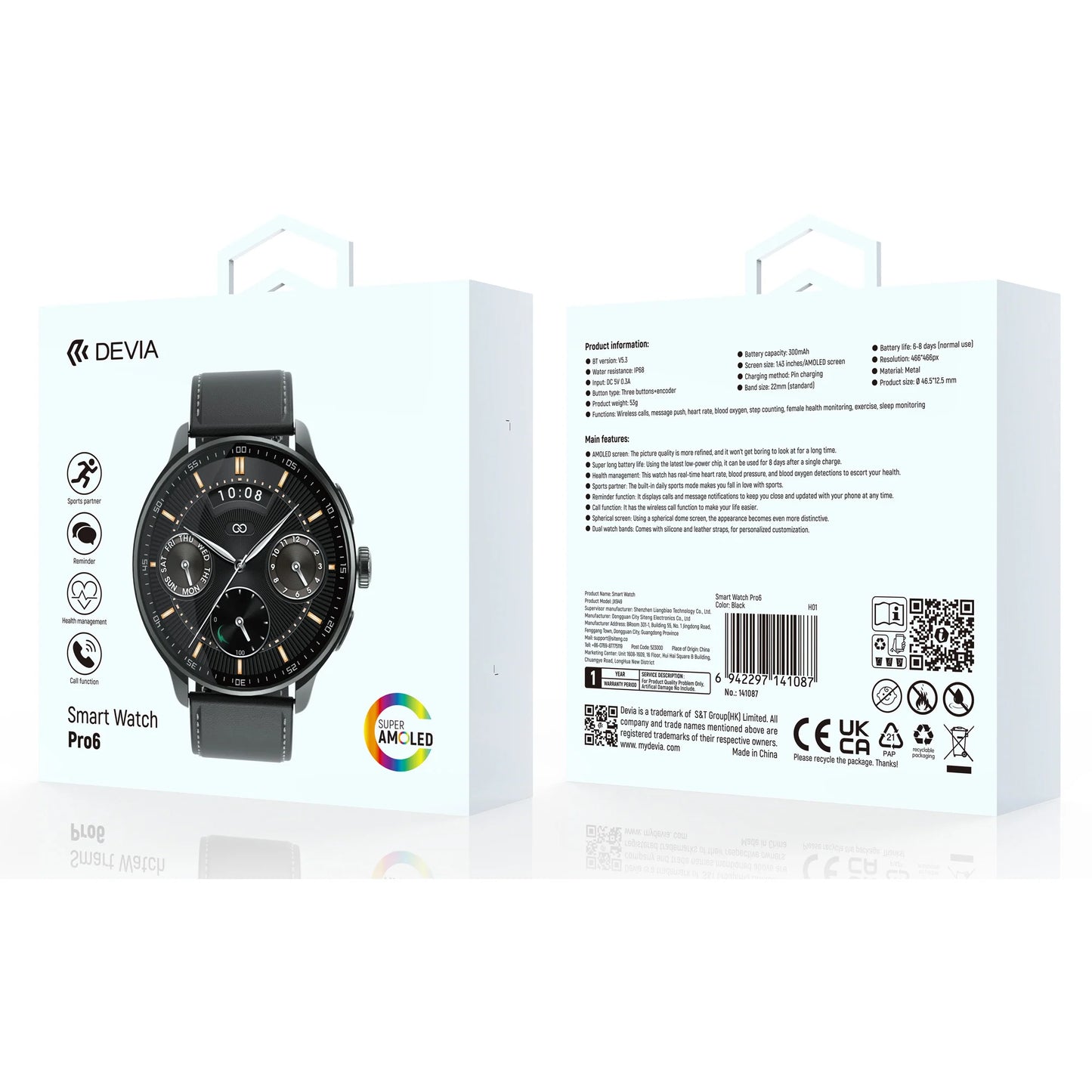 Smartwatch Devia Pro 6