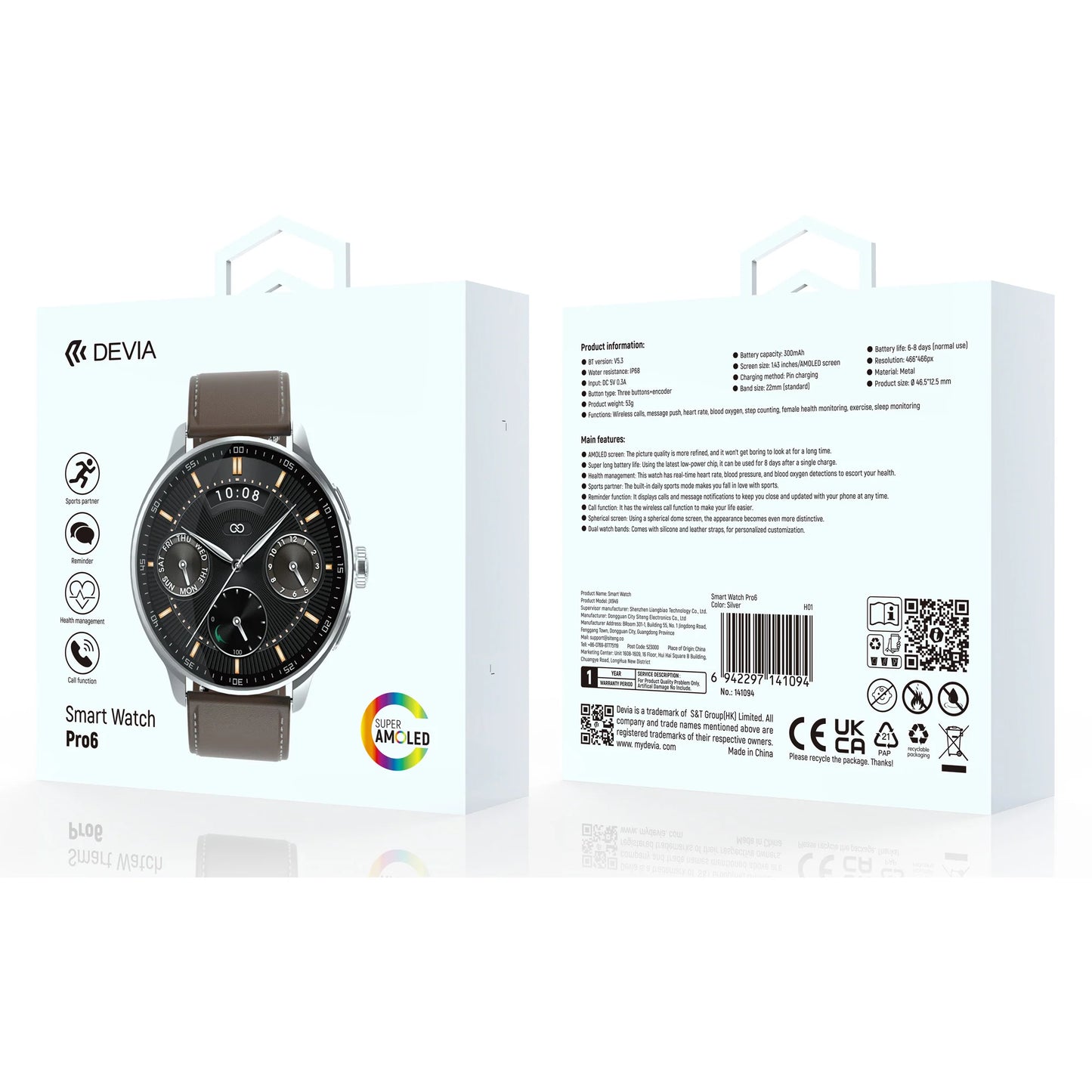 Smartwatch Devia Pro 6