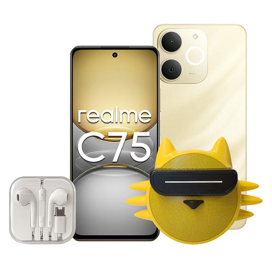 Realme C75 + Bocina Realmeow + Audífonos Alámbricos tipo C | RMX3941
