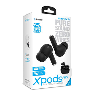 Auriculares Naztech Xpods Pro True Wireless con estuche de carga inalámbrica
