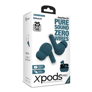 Auriculares Naztech Xpods Pro True Wireless con estuche de carga inalámbrica